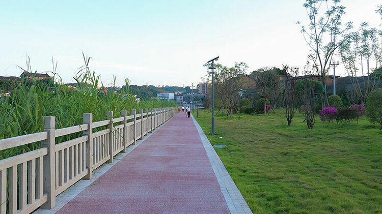 自贡沿滩区生态河道长廊铺就绿色釜溪画卷