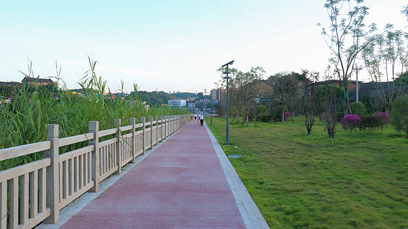 自贡沿滩：生态河道“长廊” 铺就绿色釜溪“画卷”_fororder_4釜溪河邓太段河道