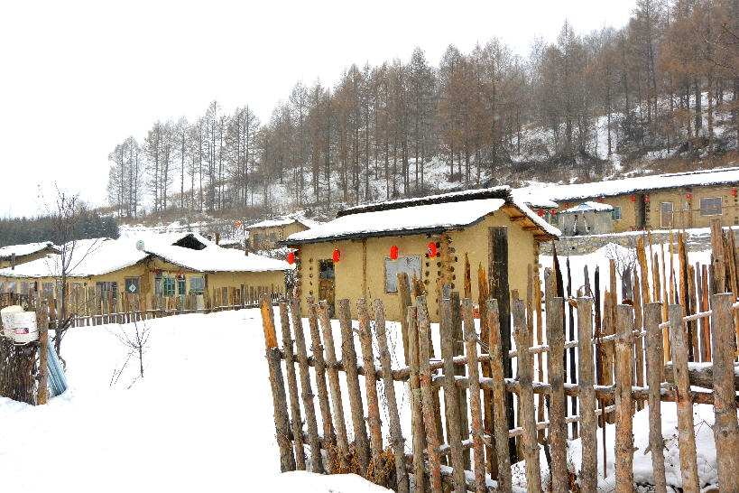 【白山松水（小圖185*105）】【關東黑土（長白山保護開發區）】木屋村：見證時代的變遷