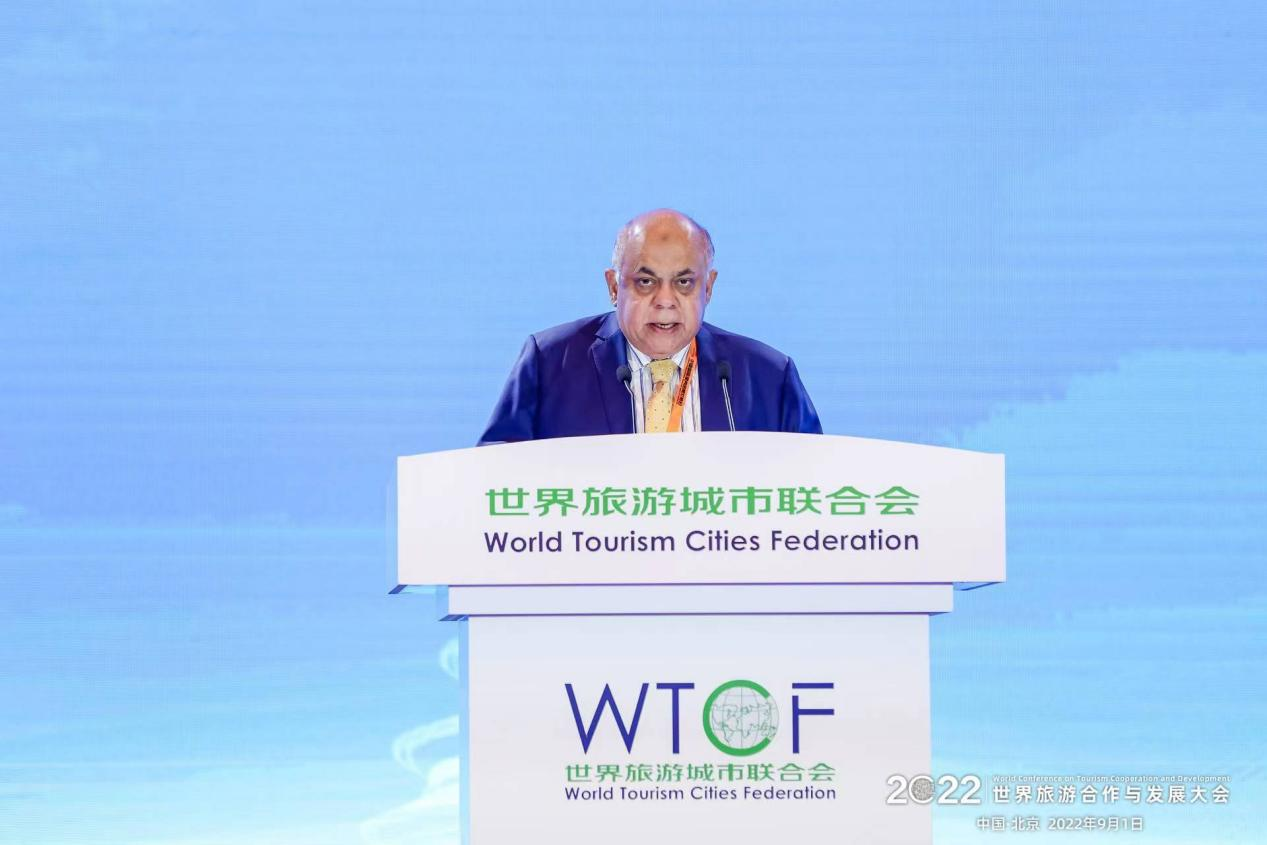 深化合作 创新发展 2022世界旅游合作与发展大会在京举办_fororder_上海合作组织副秘书长索海尔·汗致辞