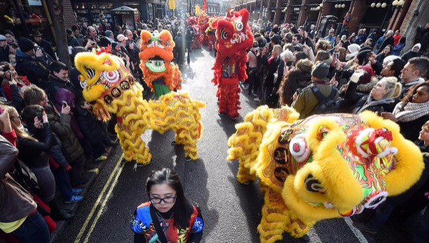 英國倫敦舉辦熱鬧的舞獅活動