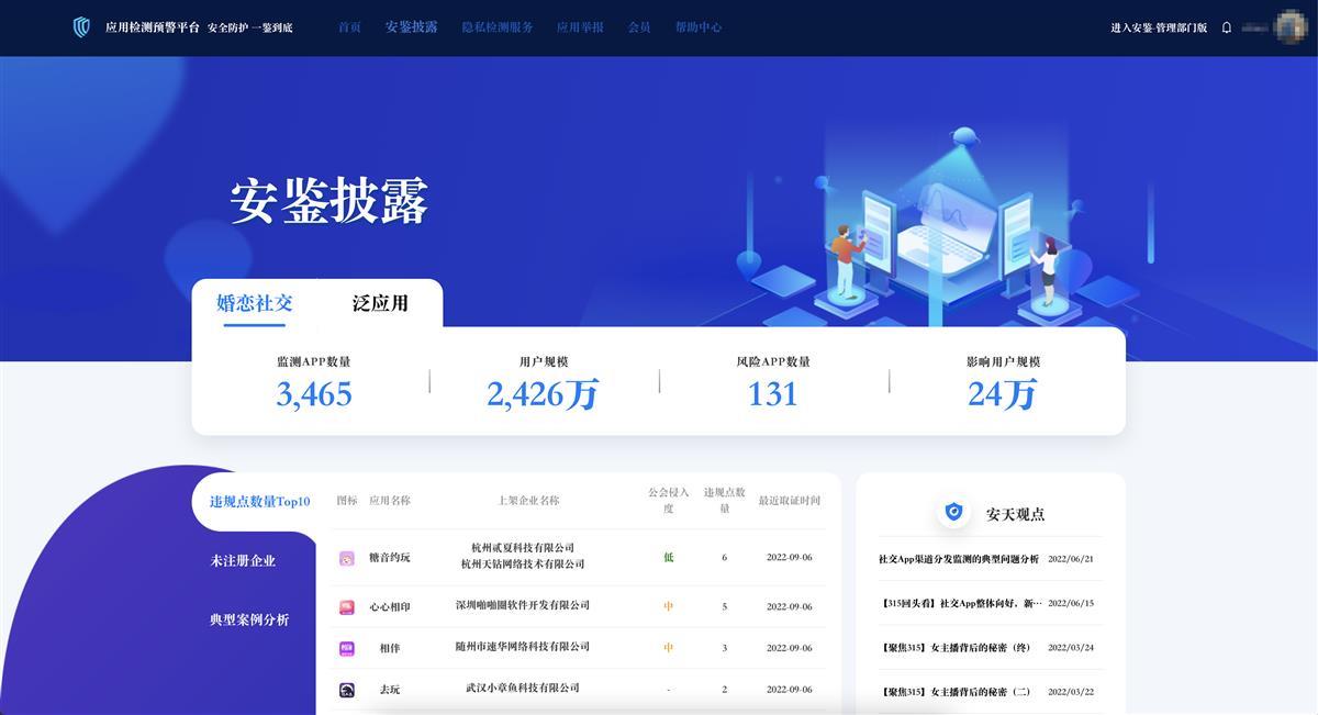 剑指婚恋社交APP三俗乱象 汉产“安鉴”平台获评全国个人信息保护创新实践案例