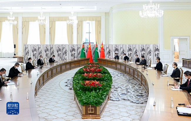 習近平會見土庫曼斯坦總統謝爾達爾·別爾德穆哈梅多夫_fororder_2