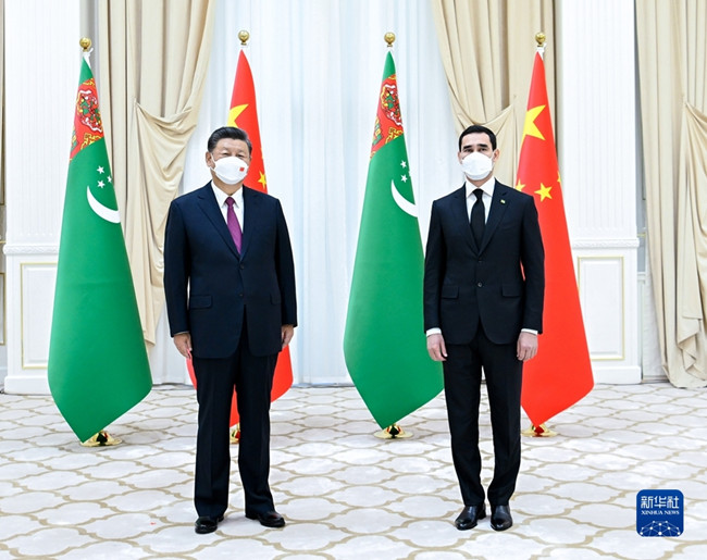 习近平会见土库曼斯坦总统谢尔达尔·别尔德穆哈梅多夫_fororder_1