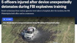 美国FBI训练基地发生意外爆炸 致多人受伤汽车被烧毁