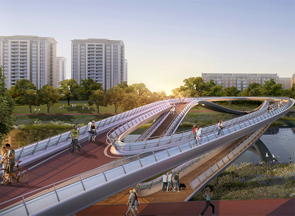 成都高新西区2022年实施重点项目53个 已完成投资129亿元_fororder_清水河慢行桥