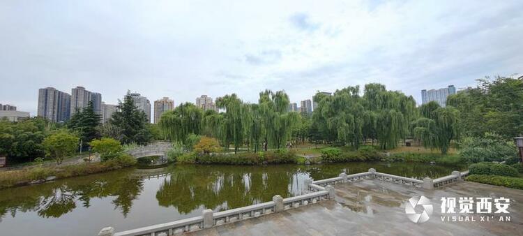 【中首 陕西 图】秋雨园景美如画