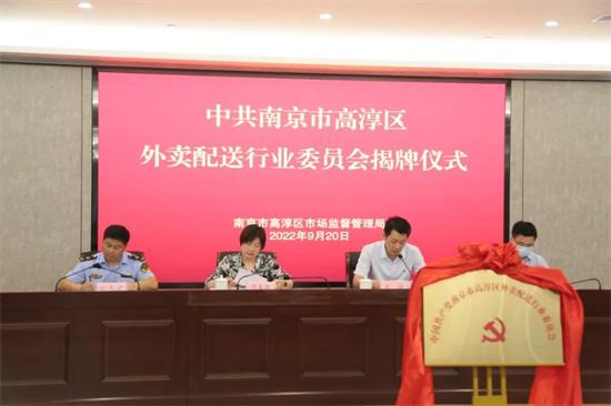 南京市高淳区外卖配送行业党委揭牌成立
