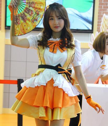 上海chinajoy展会 showgirl清新自然上演可爱风