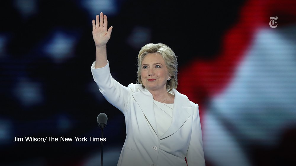 希拉里正式宣佈接受美國民主黨的總統候選人提名