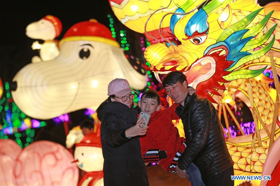 Lanterns enhance China's Spring Festival atmosphere