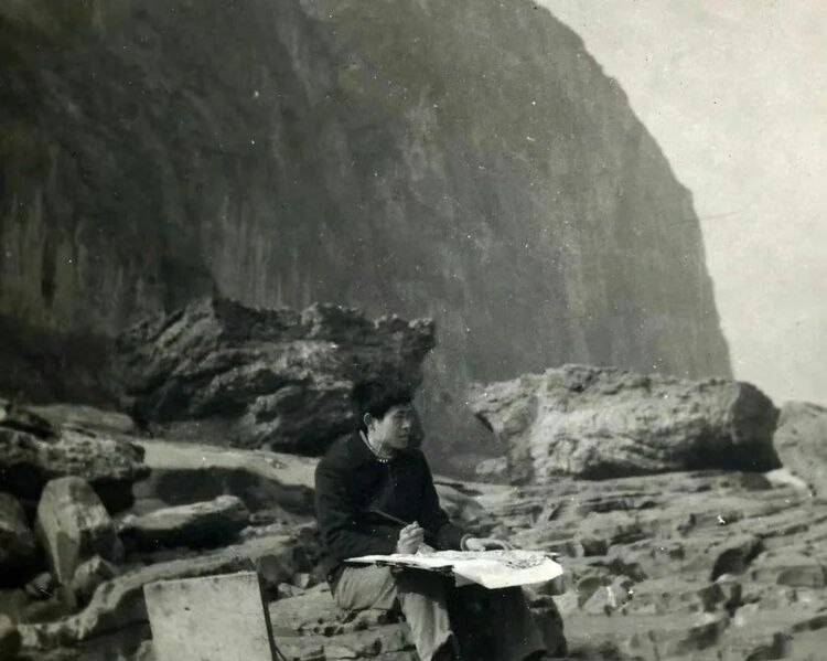 《夔门图》  一九七八年冬黑蛮写生苗子记