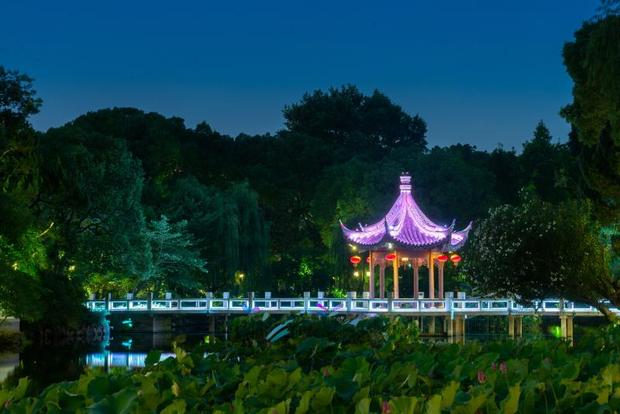 上海这座古典园林中秋开启夜游模式 打造3年的夜景灯光首次亮相