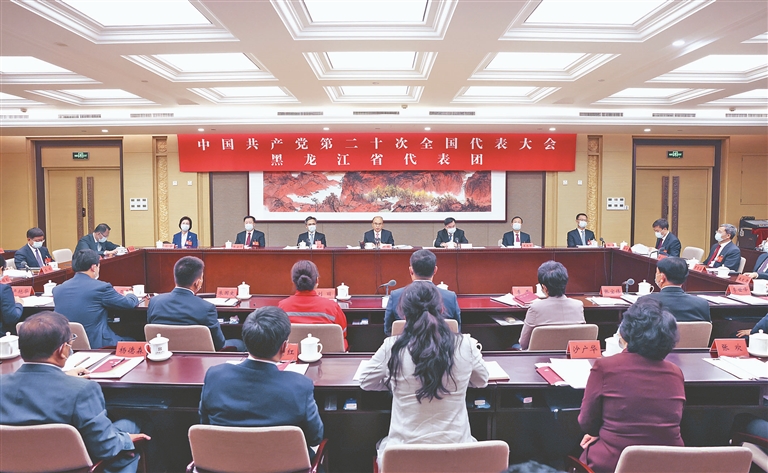 黑龍江省代表團召開全體會議 學習討論黨的二十大報告