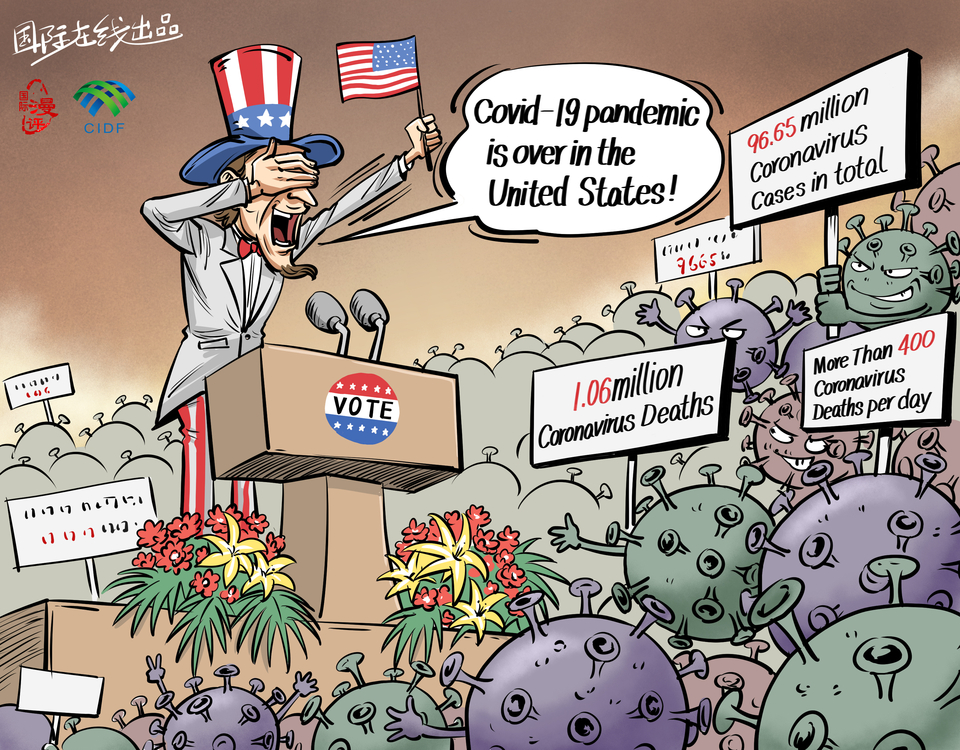 【Editorial Cartoon】"pandemic Is Over"？-国际在线