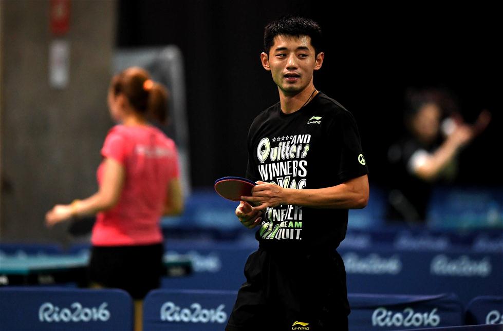 国乒选手积极备战