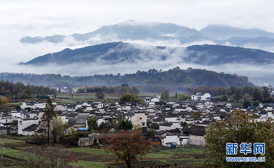 初冬新雨霁 山居白云绕