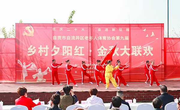 自贡市自流井区深情演绎活力新风尚_fororder_3演出现场