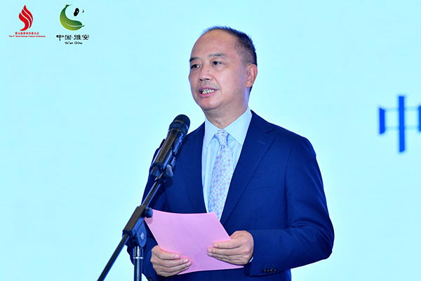 雅安市委書記李酌:當好推動川菜出川出國的先行實踐者 讓世界愛上川菜、讓雅安擁抱世界_fororder_中共雅安市委書記李酌致辭--供圖--雅安市委宣傳部