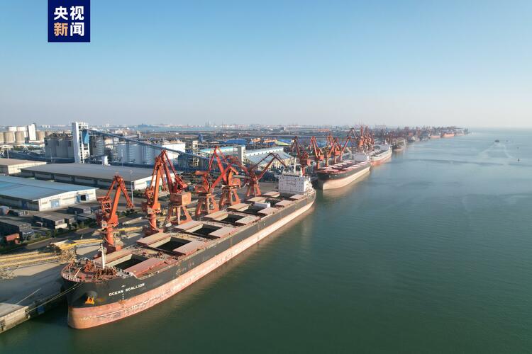 西部陆海新通道显活力 广西防城港码头货物吞吐量破亿吨
