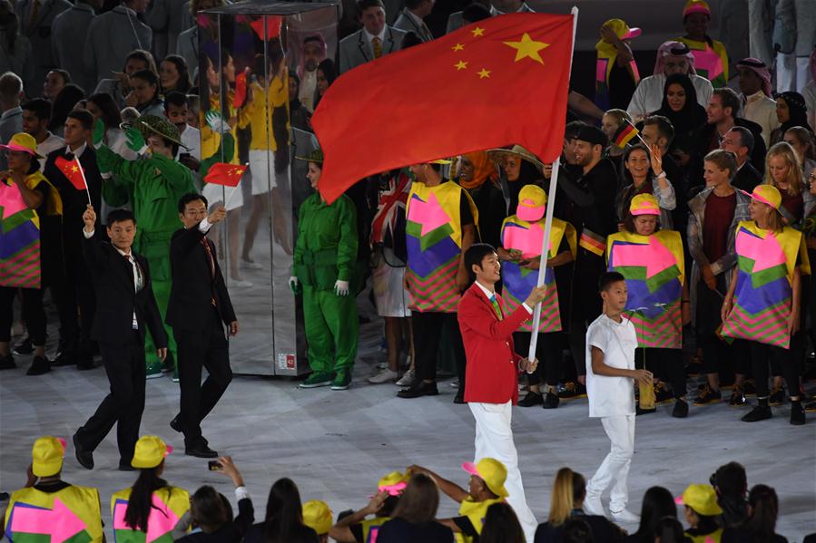 中国奥运代表团入场