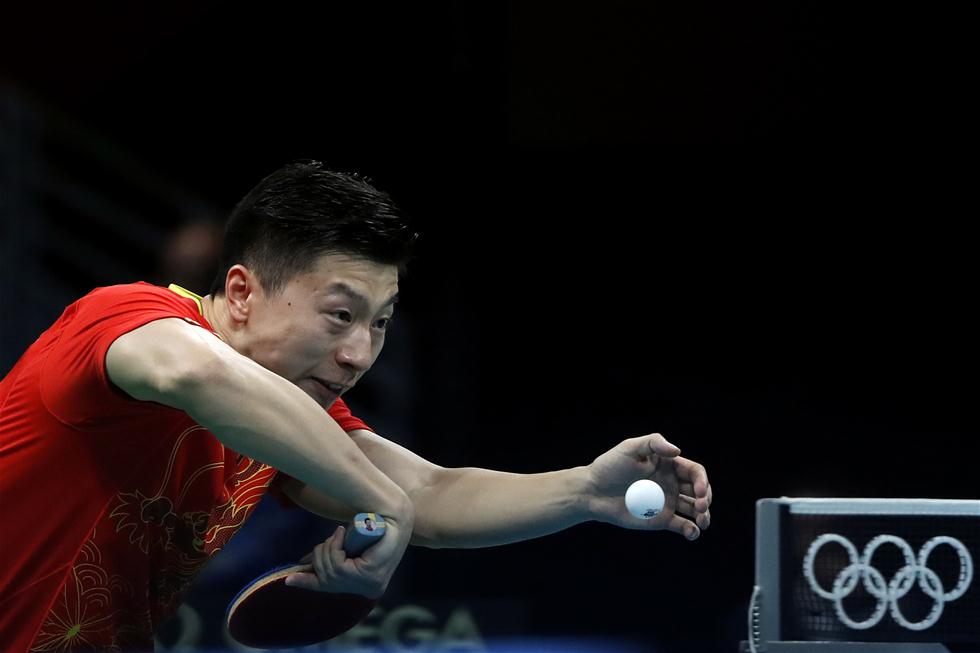乒乓球男子單打賽 中國選手馬龍成功晉級