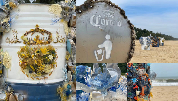 科罗娜年度145吨减塑目标提前达成 以艺术之美重“塑”洁净沙滩_fororder_3