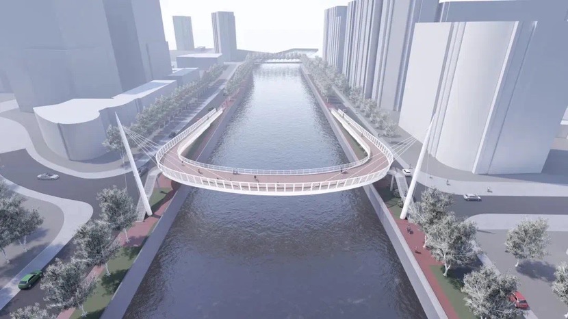 【热点新闻】上海首个全民征集设计方案的“趣桥”正式亮相苏州河上