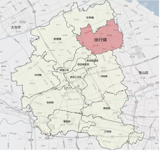 上海嘉定区位置地图图片