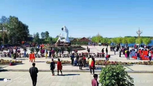齊齊哈爾梅裏斯湖第四屆菊花文化旅遊節開幕