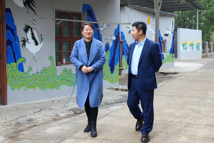 乡村振兴 | 武汉工程科技学院学子墙绘美丽乡村 把作品留在江夏土地上