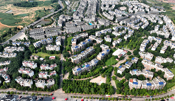 眉山仁寿：坚持党建引领 赋能乡村振兴_fororder_航拍仁寿县黑龙滩镇四海社区崭新的样貌-供图-仁寿县委宣传部-(1)