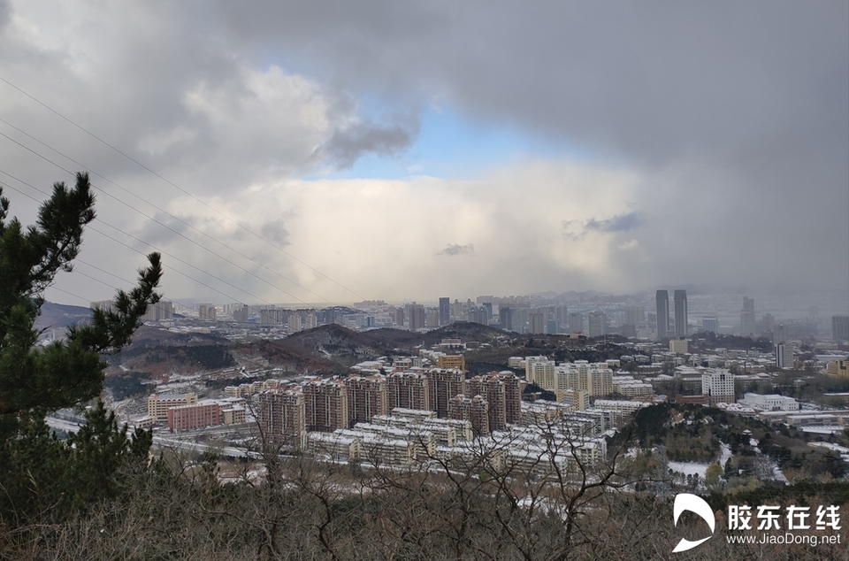 组图：烟台迎来今冬首场降雪