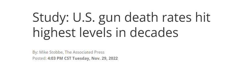 【透视】美国枪支暴力有多严重？新研究：过去32年，超110万人死于涉枪事件