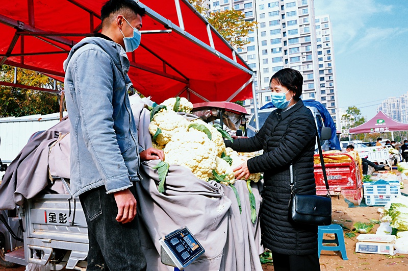 開設“自賣”做好“蓄水” 河南商丘化解“菜梗阻”