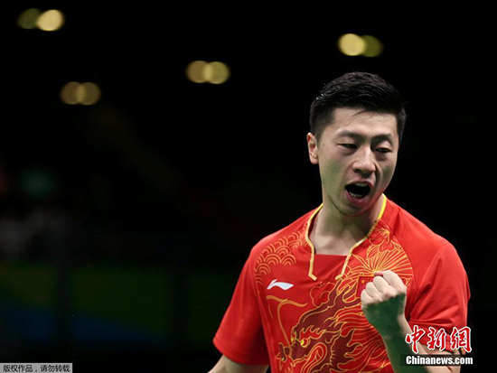 马龙战胜水谷隼 晋级奥运乒乓男单决赛