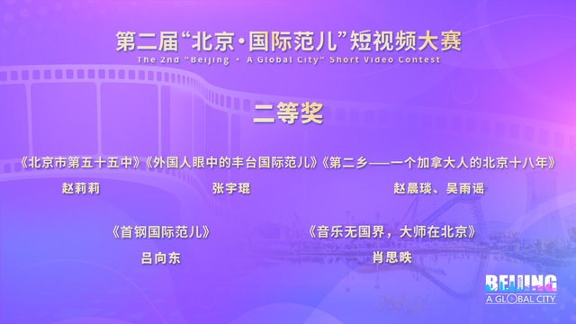 第二届“北京·国际范儿”短视频大赛闭幕_fororder_二等奖