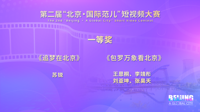 第二届“北京·国际范儿”短视频大赛闭幕_fororder_一等奖