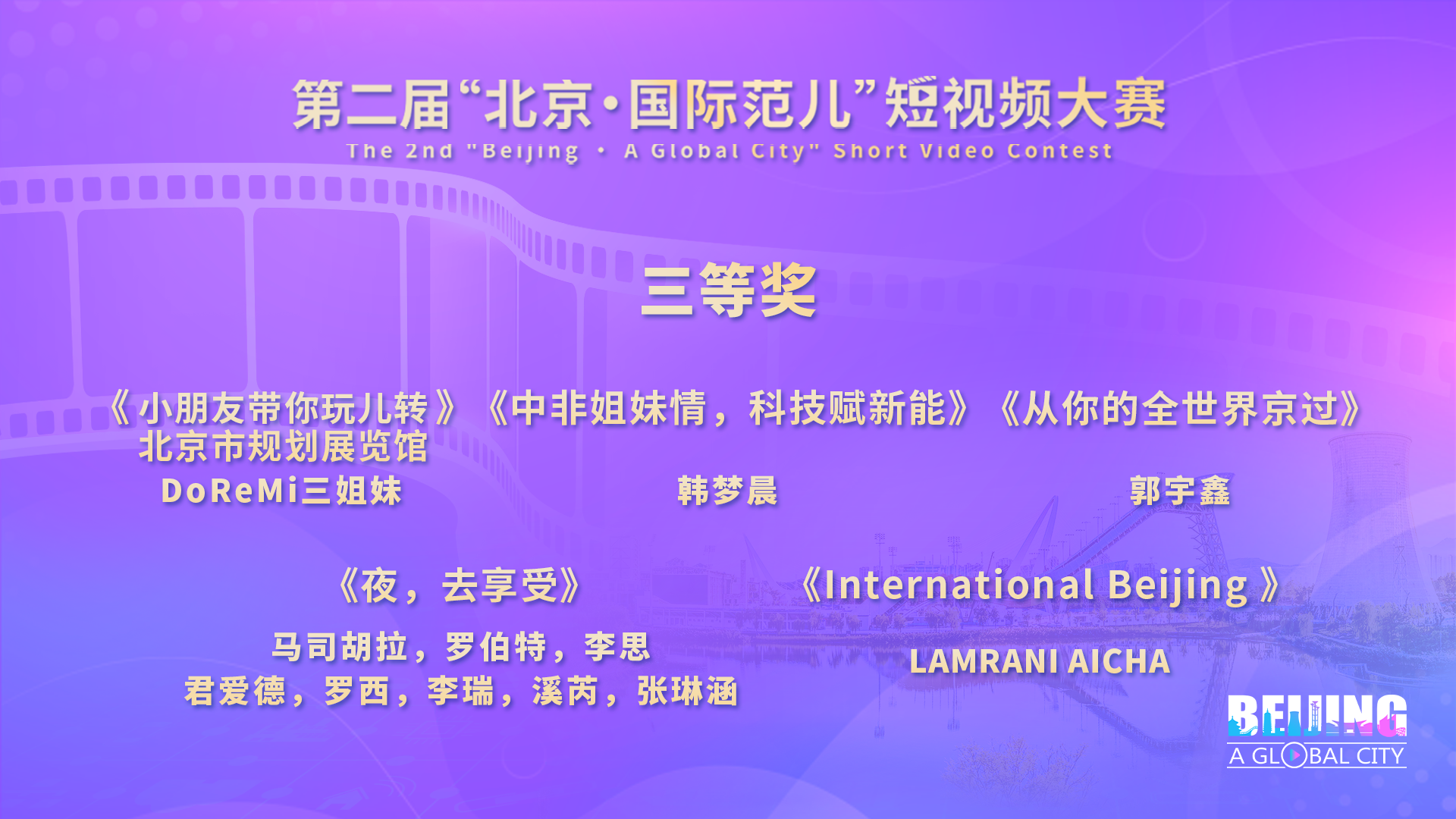 第二届“北京·国际范儿”短视频大赛闭幕_fororder_三等奖1