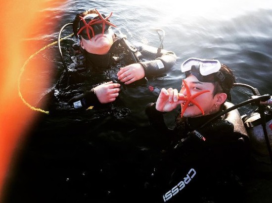 权志龙济州岛“抓海星”拍照 被批不良示范