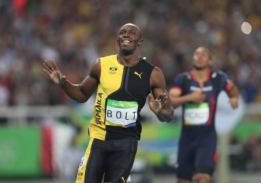 男子百米飞人大战博尔特夺冠 豪取奥运会三连冠