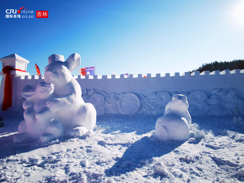 圖片默認標題_fororder_“凈月雪世界”入口處主題雪雕 攝影 王岩