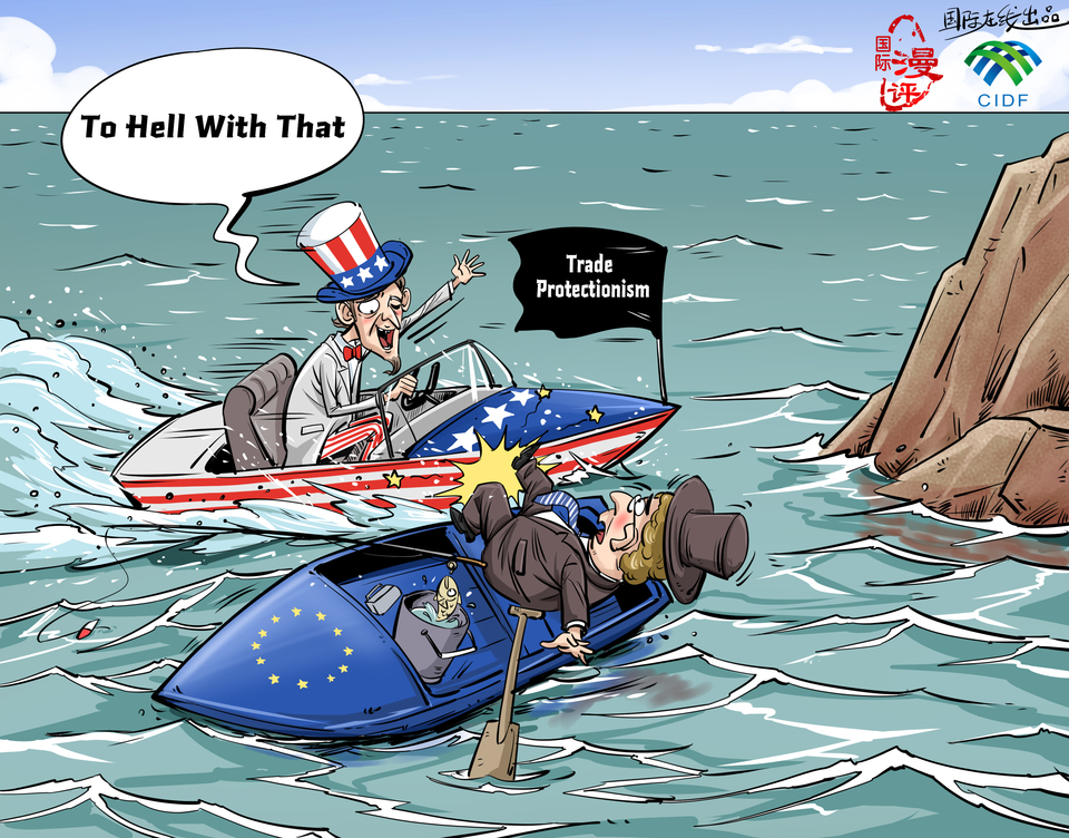 【Editorial Cartoon】“To hell with that”_fororder_英语版