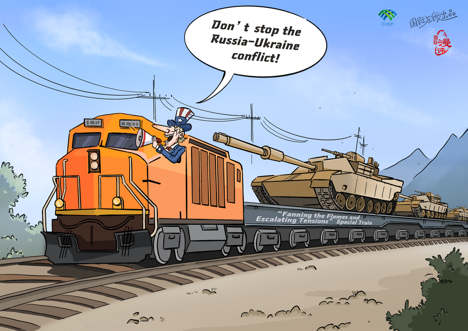 【Editorial Cartoon】Don’t stop the Russia-Ukraine conflict!_fororder_2b86afef-490b-4774-90e2-7c7377fa5336english