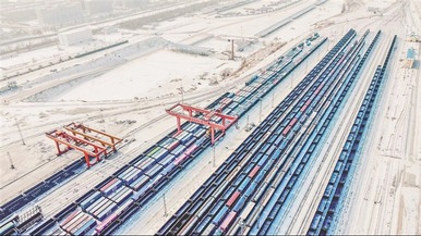 绥芬河铁路口岸1月中欧班列开行量同比增60％