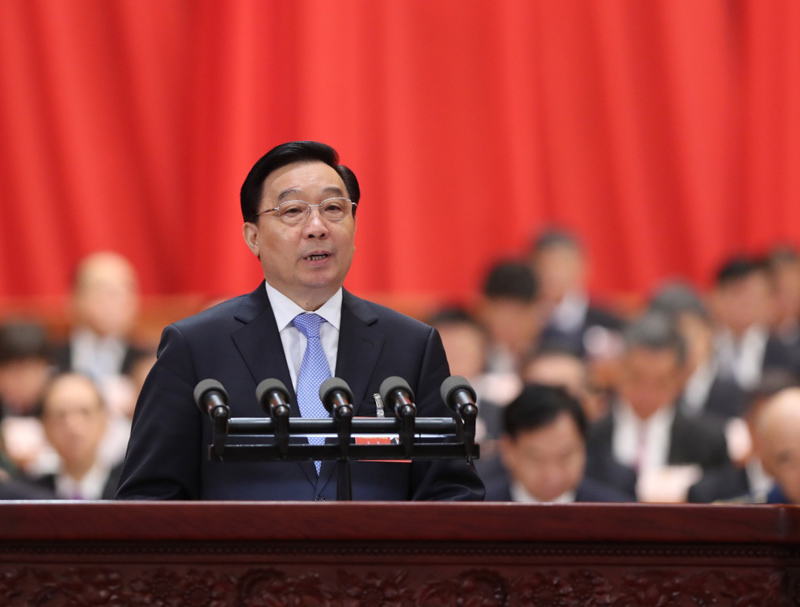 这是十二届全国人大常委会副委员长兼秘书长王晨作关于中华人民共和国
