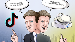 【Editorial Cartoon】'Two-faced' Zuckerberg
