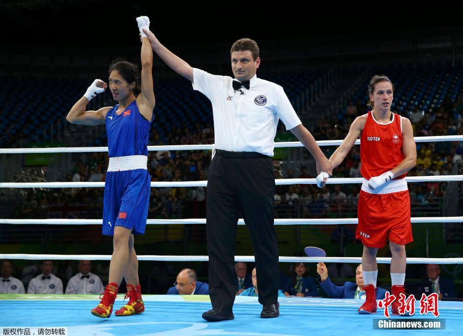 任灿灿晋级女子拳击蝇量级半决赛