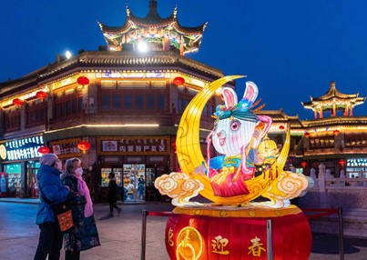 Hohhot de Mongolia Interior: "Conejo de Jade" da la bienvenida al Año Nuevo chino_fororder_图片1