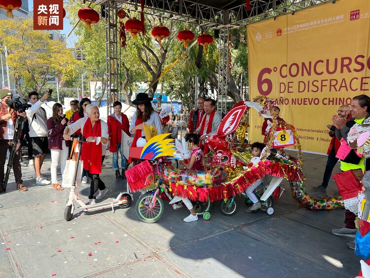 墨西哥城舉辦“歡樂春節”自行車裝飾大賽 收穫民眾喜愛